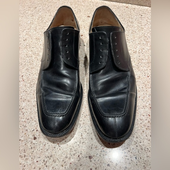 Salvatore Ferragamo Men's Lace Up Shoe in Black Size 10 - Picture 7 of 10